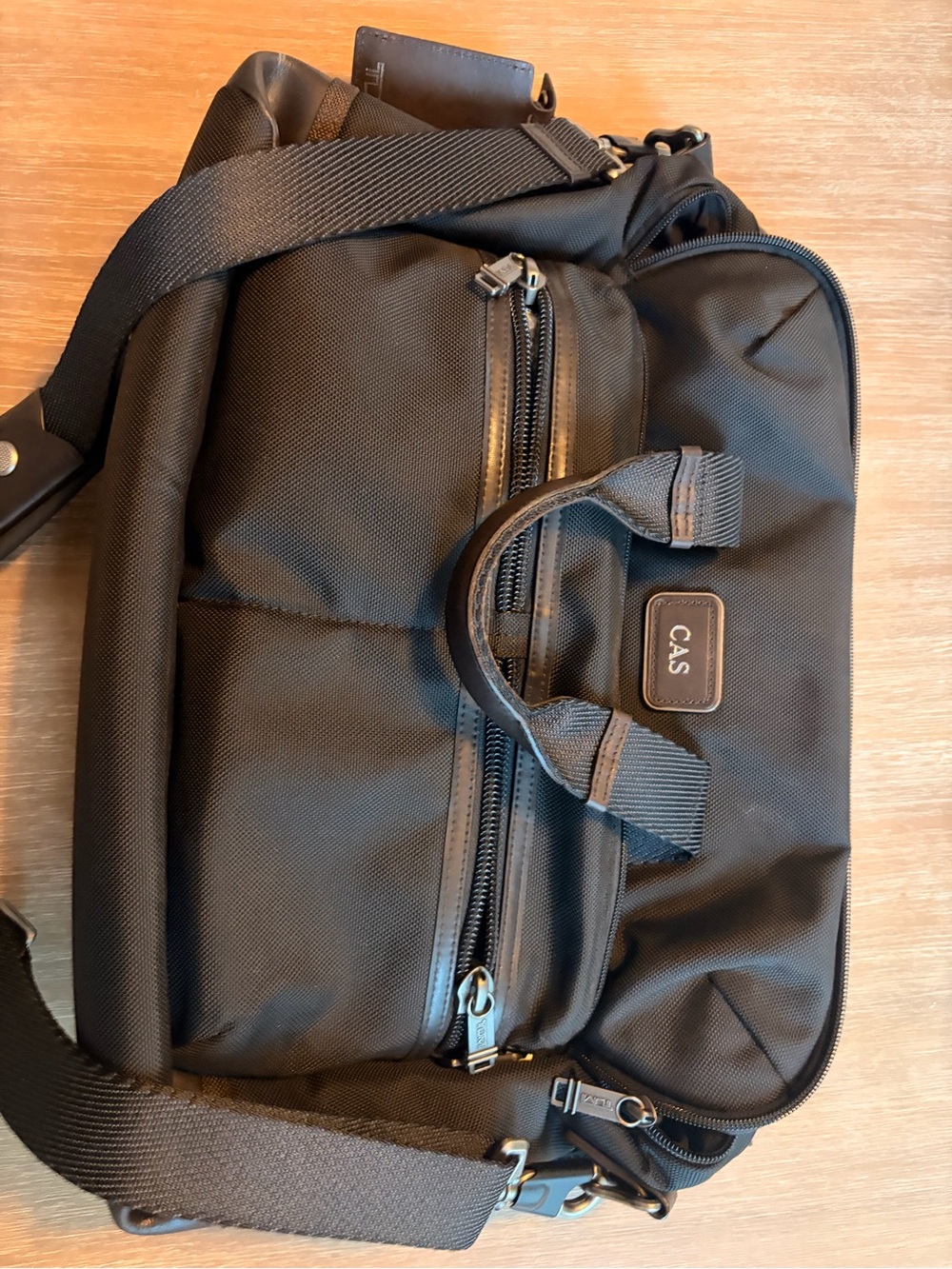 Tumi Black Nylon Messenger Crossbody Bag